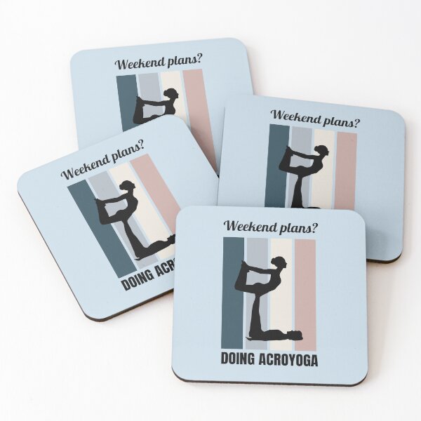 Item preview, Weekend Plans? AcroYoga Enthusiast Silhouette Art designed and sold by The High Hippo.