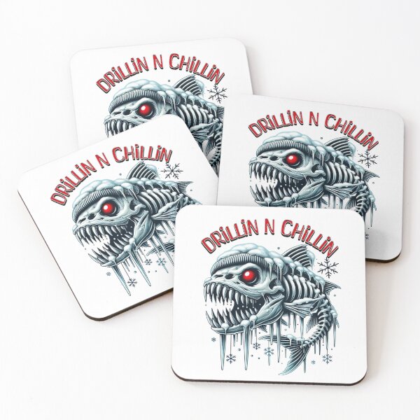 Item preview, Drillin' N Chillin' Ice Fishing Skeleton Fish designed and sold by WayoftheWater.