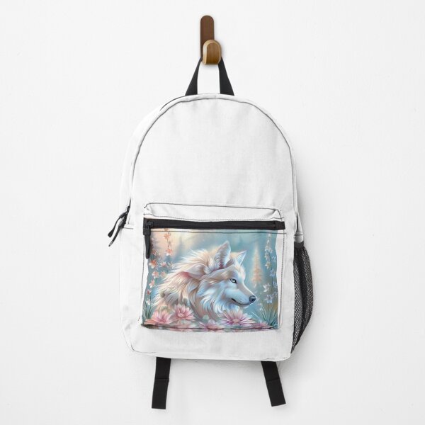 Item preview, Wolf among flowers.Pastel colors.Floral pattern. designed and sold by MagelliShop.