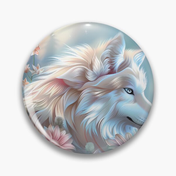 Item preview, Wolf among flowers.Pastel colors.Floral pattern. designed and sold by MagelliShop.