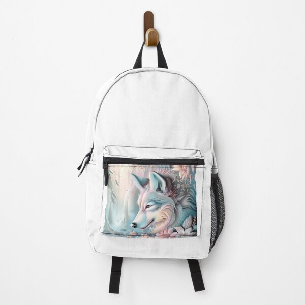 Item preview, Wolf among flowers.Pastel colors.Floral pattern. designed and sold by MagelliShop.