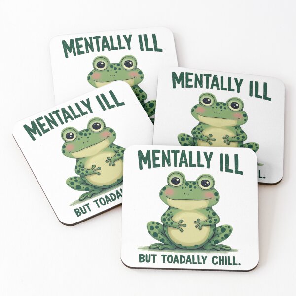Item preview, Mentally Ill But Toadally Chill Funny Frog designed and sold by Blok45.