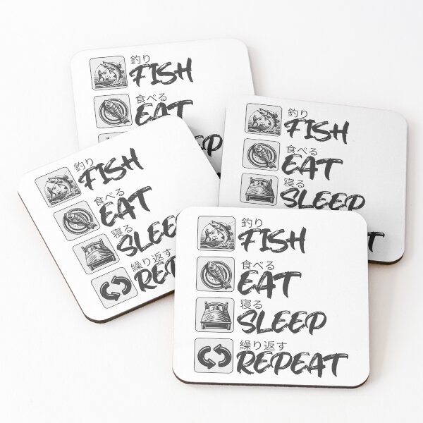 Item preview, fish - eat - sleep - repeat designed and sold by VariousGoodies.