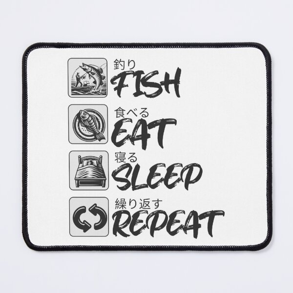Item preview, fish - eat - sleep - repeat designed and sold by VariousGoodies.