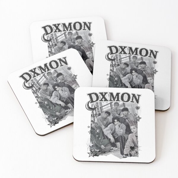 Item preview, DXMON Kpop Group Black and White Collage Design designed and sold by AJUNICE STUDIO.