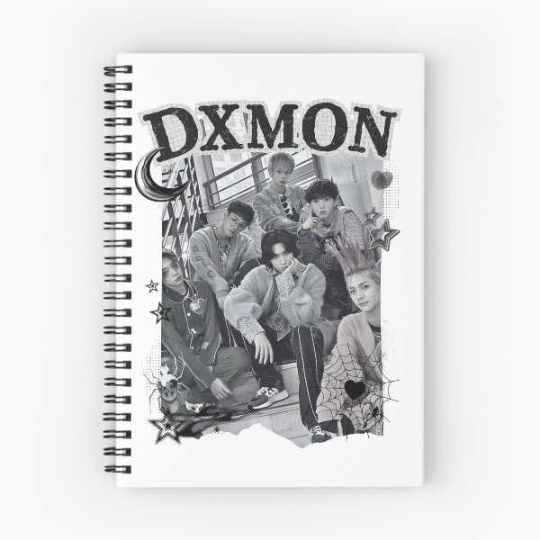 Item preview, DXMON Kpop Group Black and White Collage Design designed and sold by AJUNICE STUDIO.