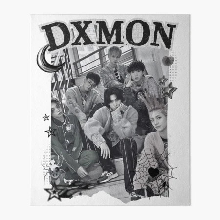 K-POP CDセット 白黒アートワーク DXMON Kpop Group Black and White Collage Design