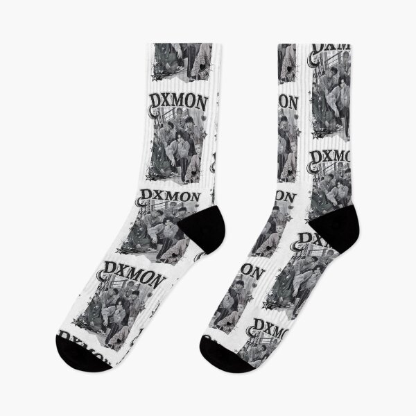 Item preview, DXMON Kpop Group Black and White Collage Design designed and sold by AJUNICE STUDIO.
