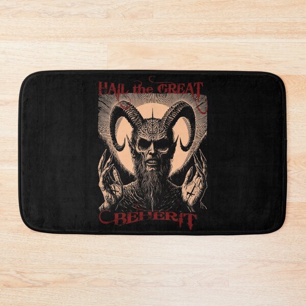 Item preview, Horror occult Satan devil inspired black death doom metal Anton LaVey classic T-Shirt designed and sold by blackdoggdesign.
