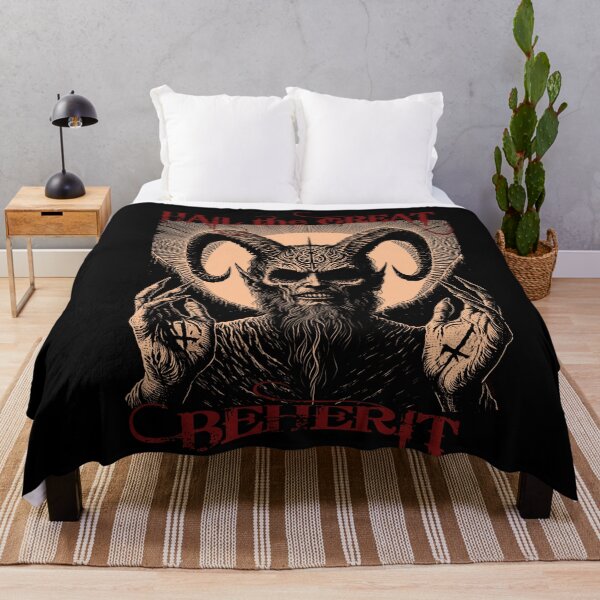 Item preview, Horror occult Satan devil inspired black death doom metal Anton LaVey classic T-Shirt designed and sold by blackdoggdesign.