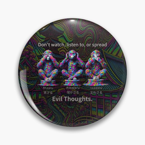 Item preview, Three Wise Monkeys – Psychedelic Wisdom Trio designed and sold by SHHCreations.