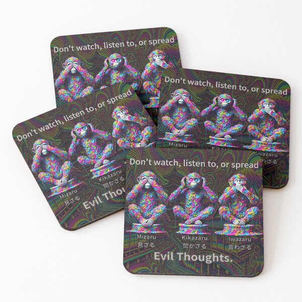 Item preview, Three Wise Monkeys – Psychedelic Wisdom Trio designed and sold by SHHCreations.