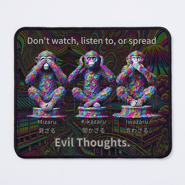 Item preview, Three Wise Monkeys – Psychedelic Wisdom Trio designed and sold by SHHCreations.