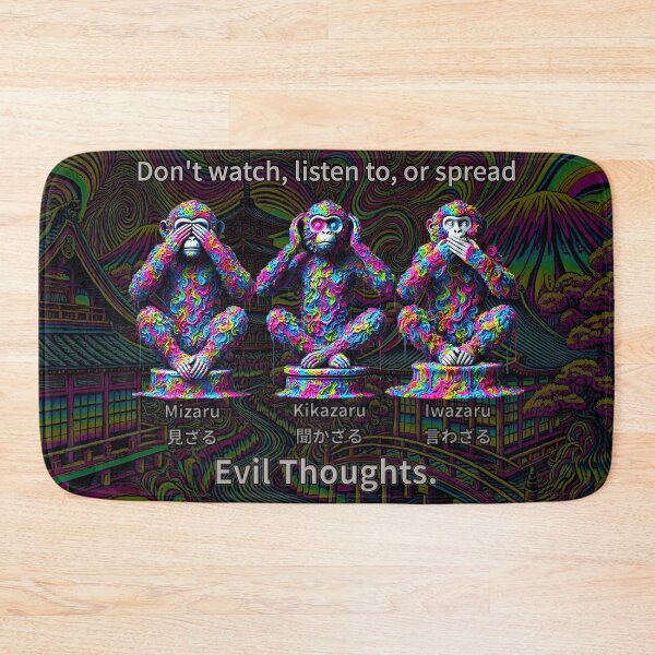 Item preview, Three Wise Monkeys – Psychedelic Wisdom Trio designed and sold by SHHCreations.