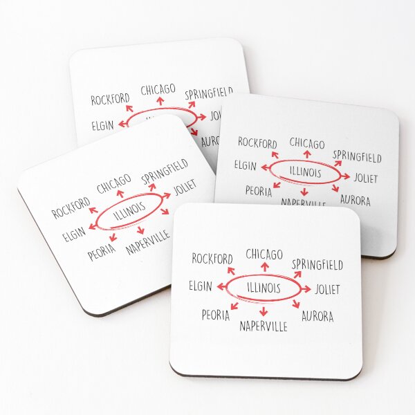 Item preview, Cities of Illinois designed and sold by the-craft-shop.