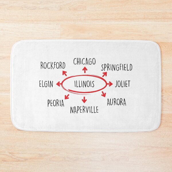 Item preview, Cities of Illinois designed and sold by the-craft-shop.