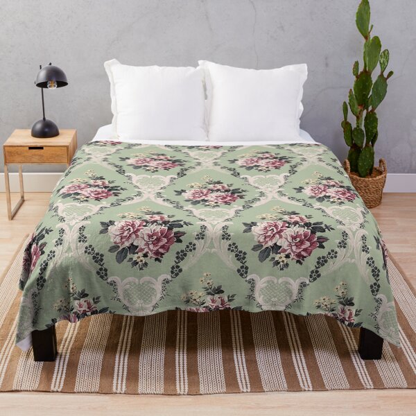 Artikelvorschau, Elegante Vintage Rokoko Rosa Salbei Rose Floral entworfen und verkauft von tanjica.