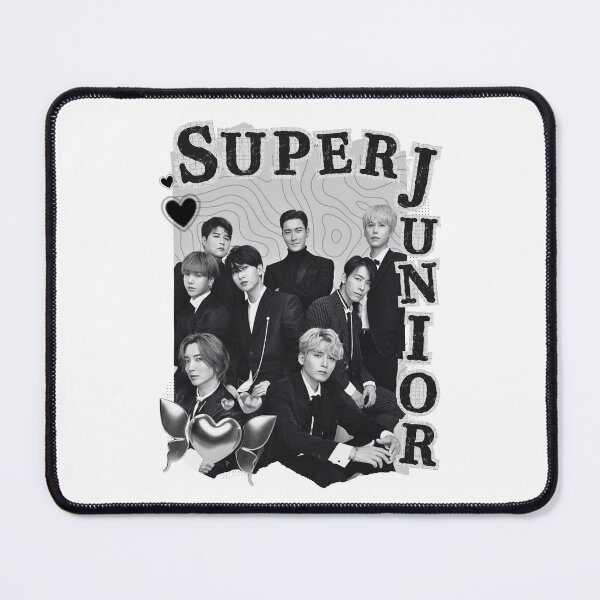 Item preview, Super Junior Kpop Group Black and White Collage Design designed and sold by AJUNICE STUDIO.