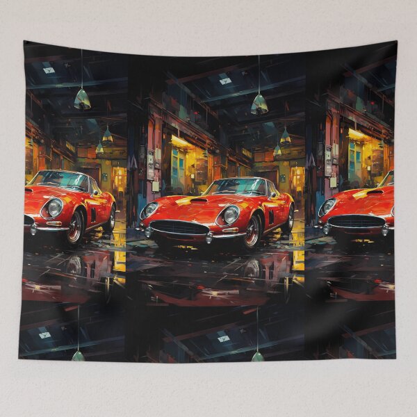 Item preview, Heritage Sports Car Resting On Cobblestone Street designed and sold by RevUpDesign.