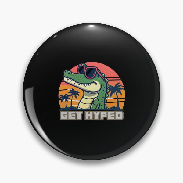 Item preview, Get Hyped Crocodile – Energetic and Fun Crocodile-Themed Design designed and sold by Colorful-Garden.