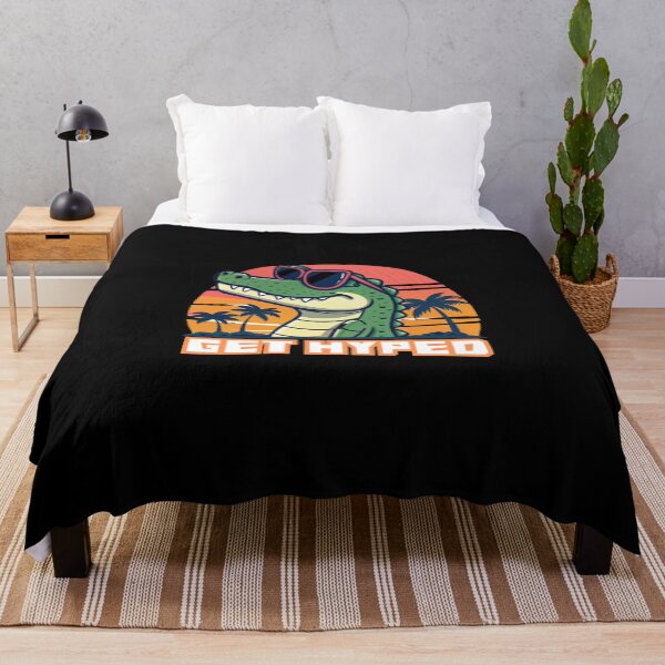 Artikelvorschau, Get Hyped Crocodile – Energiegeladenes und lustiges Design mit Krokodil-Motiv entworfen und verkauft von Colorful-Garden.