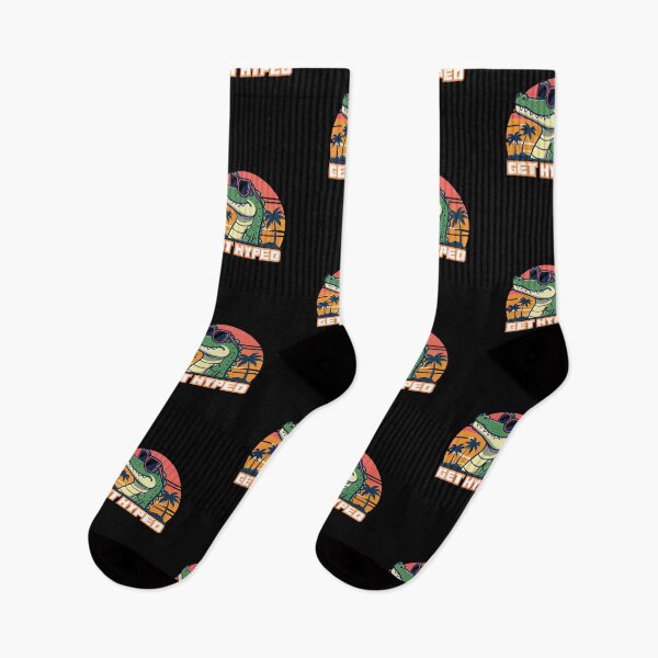 Artikelvorschau, Get Hyped Crocodile – Energiegeladenes und lustiges Design mit Krokodil-Motiv entworfen und verkauft von Colorful-Garden.