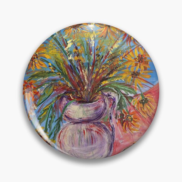 Item preview, Golden Blooms in a Rustic Pitcher designed and sold by MotivaArt.