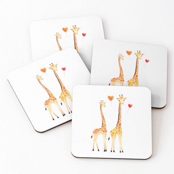 Item preview, Watercolor giraffes family, watercolor giraffes, valentine day, love, adorable animals designed and sold by Victoria Riabov.