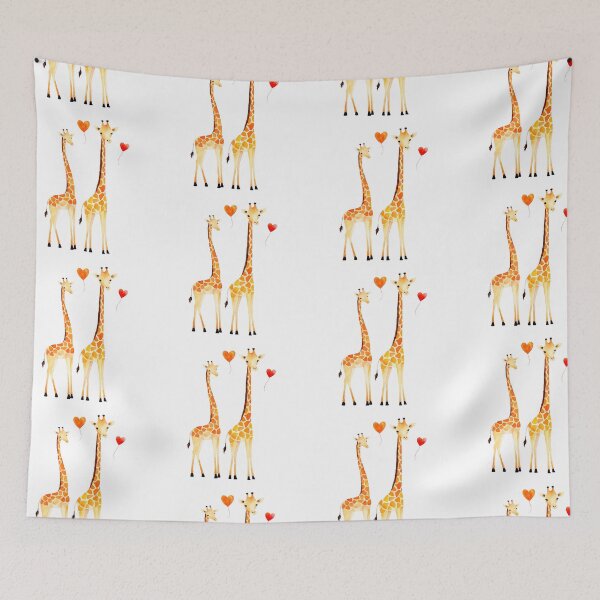 Item preview, Watercolor giraffes family, watercolor giraffes, valentine day, love, adorable animals designed and sold by Victoria Riabov.