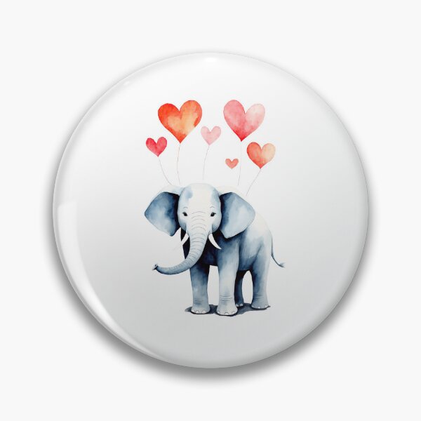 Item preview, Watercolor elephant, watercolor elephant, valentine day, love, adorable animals designed and sold by Victoria Riabov.