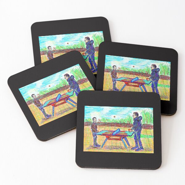 Item preview, Father and son playing table tennis designed and sold by SHARON NAKAR.