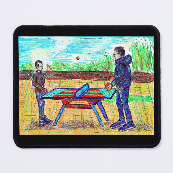 Item preview, Father and son playing table tennis designed and sold by SHARON NAKAR.