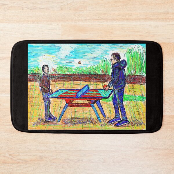Item preview, Father and son playing table tennis designed and sold by SHARON NAKAR.
