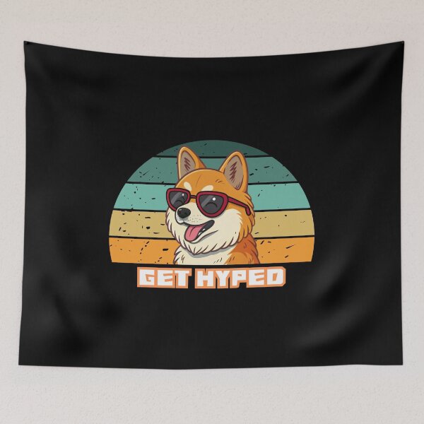 Item preview, Get Hyped Dog – Energetic and Fun Dog-Themed Design designed and sold by Colorful-Garden.