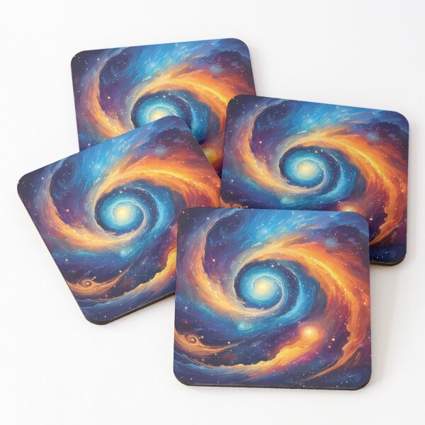 Item preview, A design of two opposing yet intertwined cosmic currents swirling around a luminous center.  designed and sold by HEMRO.