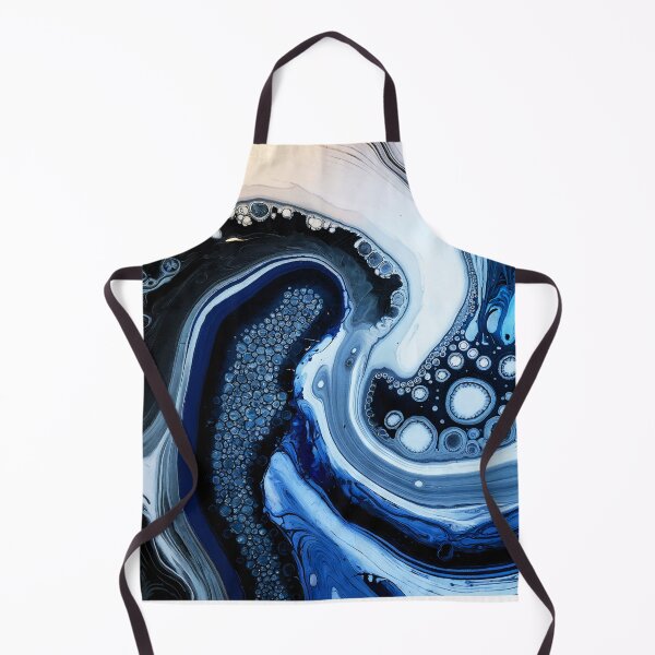 Item preview, Blue navy Marbled abstract, alcool ink, patterns that mimic the fluidity of water or the veining found in natural stone like marble or agate designed and sold by Collagedream.