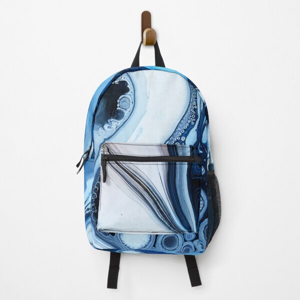 Item preview, Blue navy Marbled abstract, alcool ink, patterns that mimic the fluidity of water or the veining found in natural stone like marble or agate designed and sold by Collagedream.