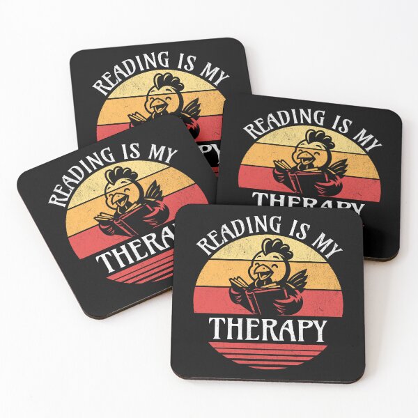 Item preview, Reading Is My Therapy Book Reading Chicken Funny Reader Book Lover designed and sold by KLArtzStore.