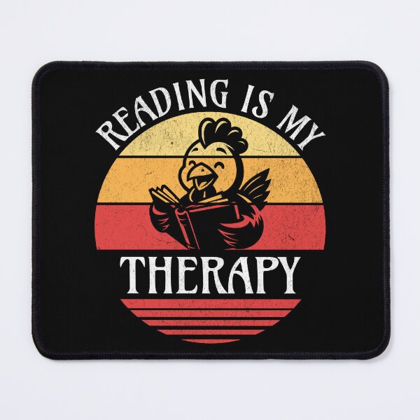 Item preview, Reading Is My Therapy Book Reading Chicken Funny Reader Book Lover designed and sold by KLArtzStore.