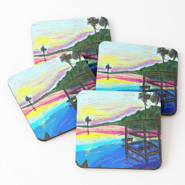Item preview, Sunset over the fishing village designed and sold by SHARON NAKAR.