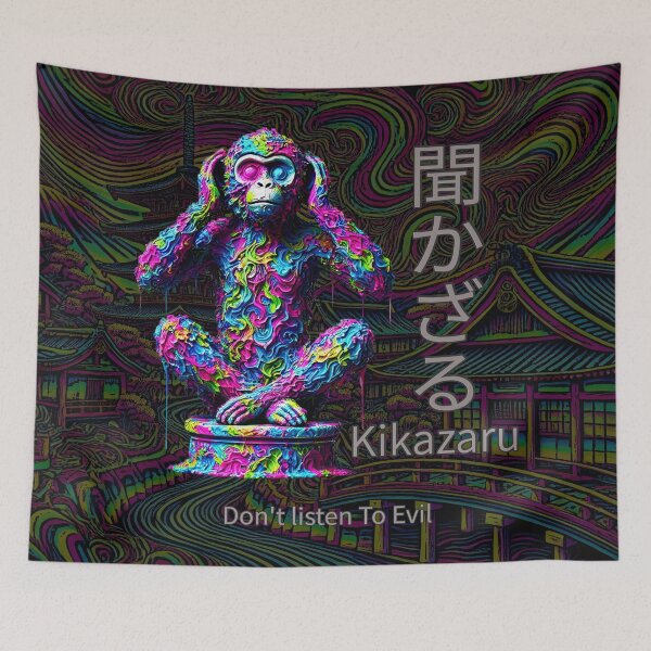 Item preview, Don’t Listen Evil – Psychedelic Kikazaru Design designed and sold by SHHCreations.