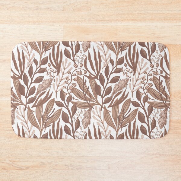 Item preview, Pantone Mocha Mousse Leaf Pattern designed and sold by humnoo.