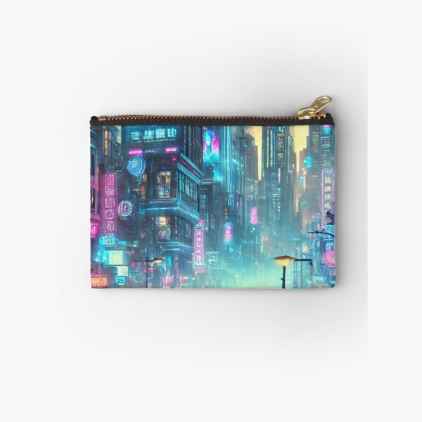 Item preview, Neon Cyber City at Night - Futuristic Urban Glow designed and sold by coolasfuc.
