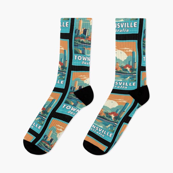 Item preview, Townsville in Queensland Australia Retro Travel Art Skyline designed and sold by MaateoDesign.