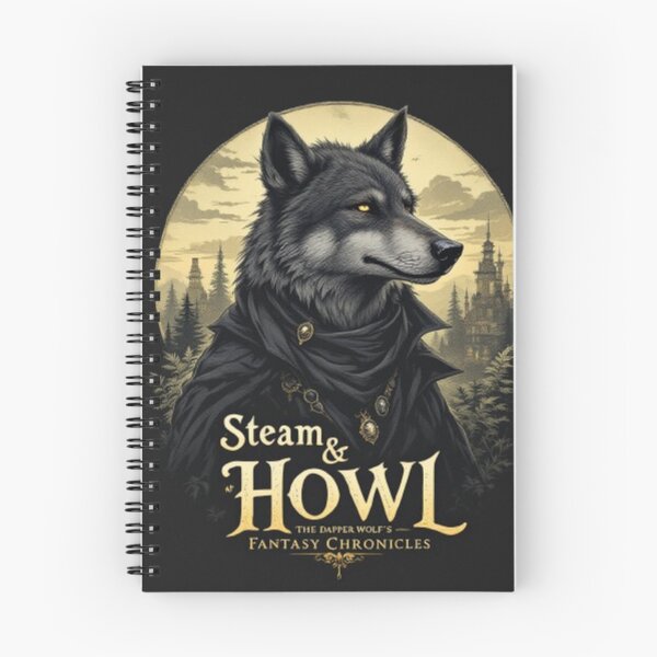 Item preview, Steam & Howl: The Dapper Wolf's Enchanted Journey designed and sold by NightshadeWolfs.