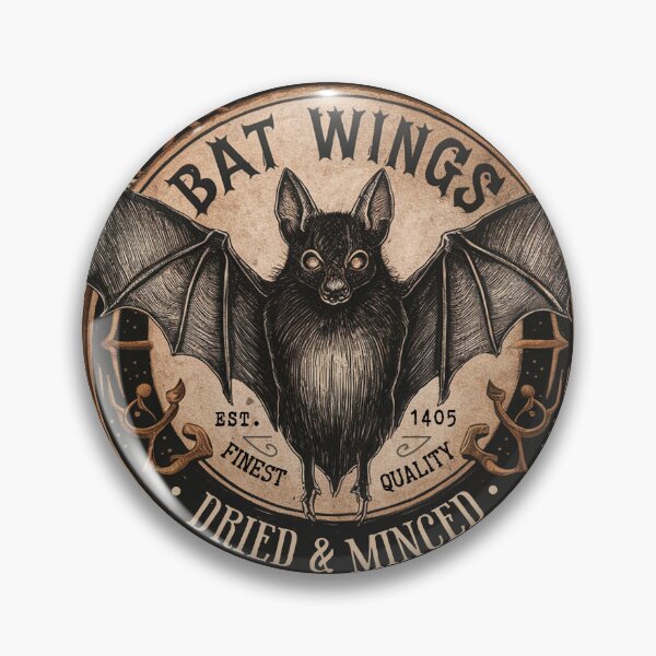 Item preview, Halloween Witch Label Bat Wings Dried and Minced designed and sold by Pink Pineapple Works.