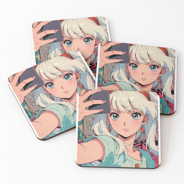 Item preview, Cute girl selfie Anime Retro 80s designed and sold by 1998Tienda.
