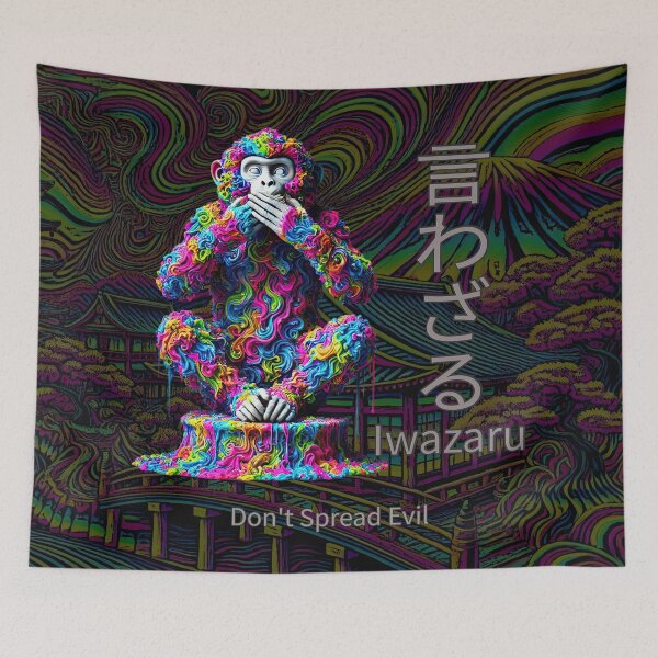 Item preview, Don’t Spread Evil – Psychedelic Iwazaru Art designed and sold by SHHCreations.