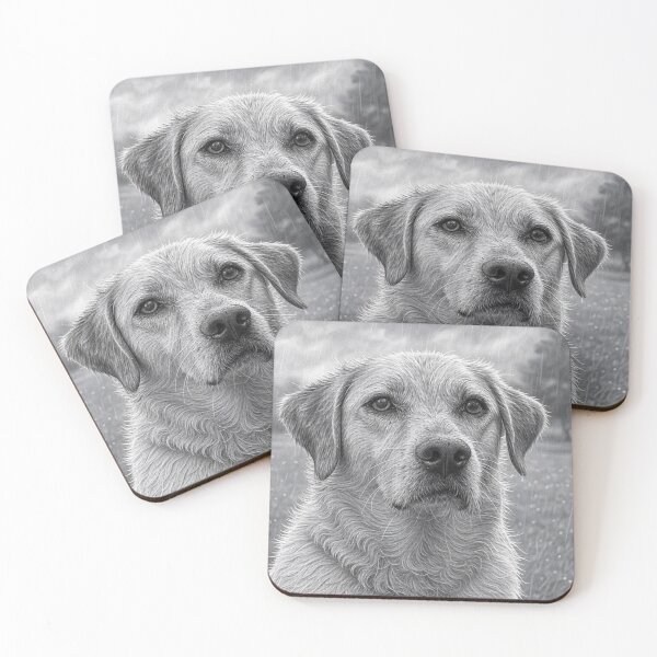 Item preview, Dog in the Rain designed and sold by blackwhiteblue.