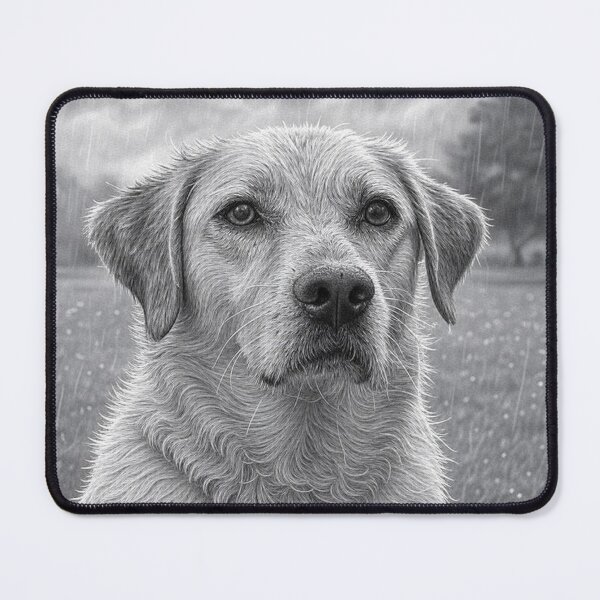 Item preview, Dog in the Rain designed and sold by blackwhiteblue.